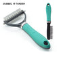 🐾✨🐶 OFFRE SPÉCIALE -50% ! Brosse de Toilettage Double Face pour Chiens & Chats – 2 Côtés, Manche Ergonomique & Facile à Nettoyer (Orange/Vert)