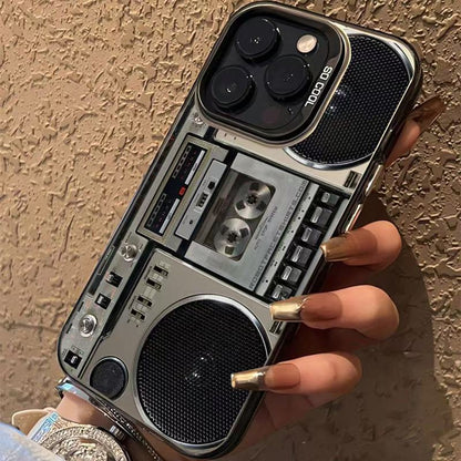 📱 50% DE RÉDUCTION! 📻 Coque boombox rétro – Style cassette 80's & TPU durable ✨