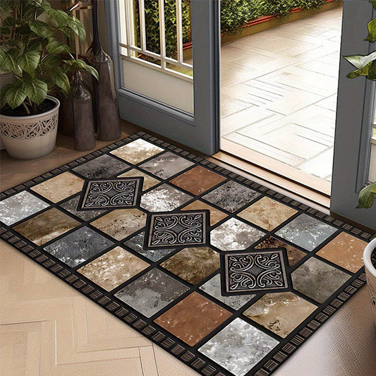 🏡 PROMO LIMITÉE 50% DE RÉDUCTION ! ✨ Paillasson Géométrique – Antidérapant, Absorbant, 3 Tailles 🧹