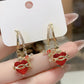 💍 OFFRE LIMITÉE -50% ! ✨ Boucles d'Oreilles Cœur Rouge & Croix – Style Vintage, Délicates et Symboliques ✝️