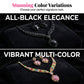 💎 Dernier Jour -50% ! ✨ Parure Bijoux Cœur Scintillant – Cristal Synthétique – Collier 31–40 cm + Boucles d’Oreilles – Noir/Multicolore – Élégante et Légère 💖