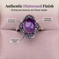 📢📢-50% !! ⏰Bague Améthyste Vintage en Dentelle