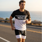 📢📢-50% !! ⏰Ensemble T-Shirt et Short Color Block pour Homme
