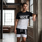 📢📢-50% !! ⏰Ensemble T-Shirt et Short Color Block pour Homme