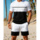 📢📢-50% !! ⏰Ensemble T-Shirt et Short Color Block pour Homme
