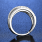 💫 50% DE RÉDUCTION ! 💥 Bague Croisée Multi-Rangs Ajustable – Pierres de Zircone Étincelantes, Tige Ouverture & Finition Miroir – Idéale pour le Quotidien, le Bureau et les Soirées ✨