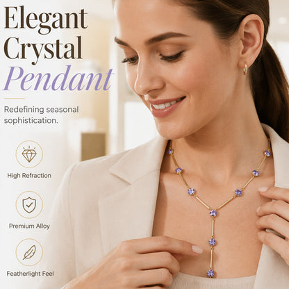 📢⏰ -50% ! ✨Collier Pendentif Y Élégant pour Femme – Alliage & Cristal, Géométrique & Brillant.