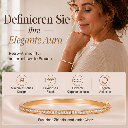 ✨ 50% DE RÉDUCTION ! 💎 Bracelet Manchette Strass Rétro Doré – Alliage Doré + Strass – Design Brillant & Intemporel pour Sublimer vos Tenues du Quotidien 🌟