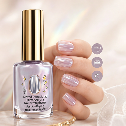 📢📢 Achetez 2.obtenez 1 gratuit  ! 💅 Fortifiant à Ongles Effet Miroir Brillant Lilas – 10 ml – Finition Aurora Glacée & Séchage Rapide à l’Air pour Ongles Renforcés ✨