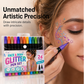 🎨 50% OFF ! ✨ Set de 24 Marqueurs Paillettes Visage & Corps – Double pointe, teintes vibrantes & longue durée – Parfait pour fêtes, festivals & looks créatifs 🌈