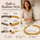 💎 50% DE RÉDUCTION! ✨ Bracelet Large en Maille Tressée – Plaqué or 14 carats, style luxe & raffiné – Cadeau idéal pour elle 🎁