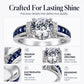 💍 PROMO FLASH : 50% DE RÉDUCTION ! ✨ Bague Cocktail Élégante – Zirconium Cubique & Alliage Haute Qualité – Pierre Centrale Blanche & Pierres Latérales Bleues Saphir for Femme – Plus de 39 500 Vendus 🎁