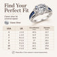 💍 PROMO FLASH : 50% DE RÉDUCTION ! ✨ Bague Cocktail Élégante – Zirconium Cubique & Alliage Haute Qualité – Pierre Centrale Blanche & Pierres Latérales Bleues Saphir for Femme – Plus de 39 500 Vendus 🎁
