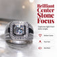 ⏳Offre Limitée 50% de Réduction⏰ Bague Halo Carrée Étincelante Élégante