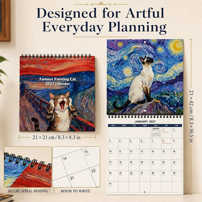 😂 PROMO FLASH : 50% DE RÉDUCTION ! Calendrier 2027 Mèmes de Chats Drôles – Illustrations Humoristiques & Pages Mensuelles Éclatantes for Une Année de Bonne Humeur 🐱✨