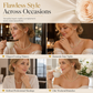 Parure de Bijoux Cœur 4 Pièces Plaqué Or – Collier, Bracelet, Boucles d'Oreilles & Bague