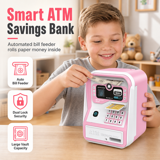 📢📢50% DE RÉDUCTION !! ⏰ Tirelire Électronique ATM pour Enfants — Mot de passe, empreinte simulée et défilement automatique des billets