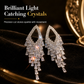 ⏳Spécial à durée limitée⏰Boucles d'Oreilles Rhombe Zircons & Franges🦚