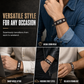 🔱 PROMO FLASH : 50% DE RÉDUCTION ! Bracelet Rétro en Cuir Tressé pour Homme – Fermoir Magnétique à Motif Épi de Blé for un Style Masculin Élégant au Quotidien ✨