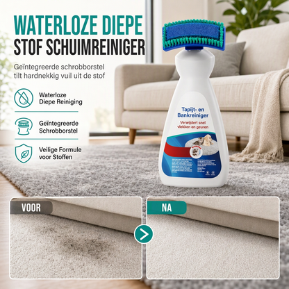 🧼 50% DE RÉDUCTION! 🛋️ Nettoyant mousse textile – Sans rinçage & brosse incluse ✨