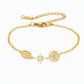 📢📢50 % DE RÉDUCTION !! ⏰ Bracelet réglable en acier inoxydable avec pendentifs croix, pentagramme et nœud de sorcière