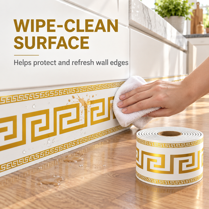 🧱 PROMO FLASH : 50% DE RÉDUCTION ! Bordure Murale Autocollante en Mousse IXPE – Rouleau 10×500 cm, Motif Géométrique, Lots de 1/2/4 for Sublimer Murs, Plinthes et Carrelage ✨