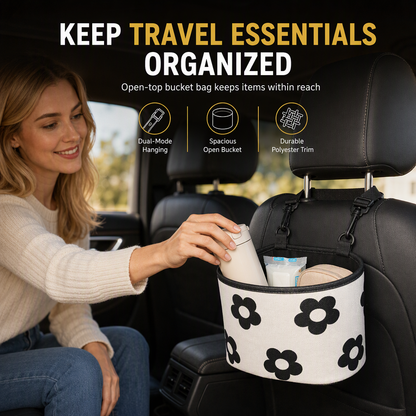 📢📢50 % DE RÉDUCTION !! ⏰ Sac de rangement à accrocher au dossier d'un siège auto – Organiseur multifonctionnel pour la banquette arrière, idéal pour ranger divers petits objets