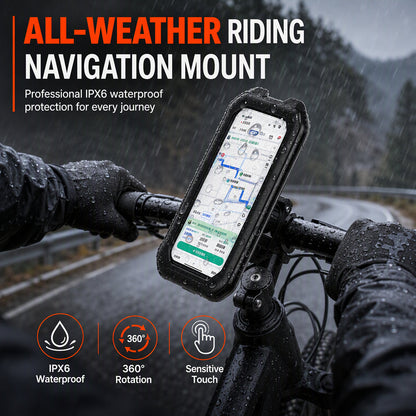 🚲 50 % DE RÉDUCTION POUR UNE DURÉE LIMITÉE ! ⚡ Support de téléphone étanche pour vélo et moto – IPX6, compatible avec l'écran tactile, rotation à 360° ✨