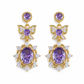 🦋 50% DE RÉDUCTION! 💜 Parure papillon – Bague & boucles zircon violet ✨