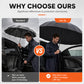 50% de Réduction – Parapluie Pliable Extra-Large 130cm, 12 Baleines Renforcées Coupe-Vent, Anti-UV UPF 50+ et Pliage Inversé