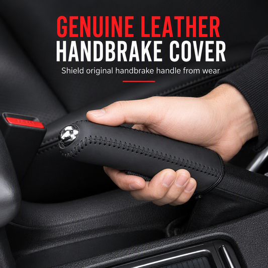🚗🧵 PROMO FLASH : 50% DE RÉDUCTION ! Housse de Frein à Main en Cuir PU – Antidérapante, Anti-Rayures & Protection Complète, Universelle for Redonner un Coup de Neuf à Votre Console avec Élégance ✨