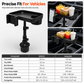 Support multifonction 3-en-1 pour voiture : porte-gobelet, support pour téléphone, plateau et espace de rangement