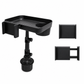 Support multifonction 3-en-1 pour voiture : porte-gobelet, support pour téléphone, plateau et espace de rangement