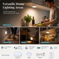 Veilleuse LED Intelligente sans Fil Rechargeable à Détecteur de Mouvement avec Mode Continu pour Placard et Couloir