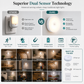 Veilleuse LED Intelligente sans Fil Rechargeable à Détecteur de Mouvement avec Mode Continu pour Placard et Couloir