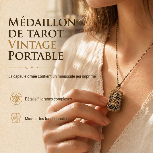 📢📢 50 % DE RÉDUCTION !! ⏰ Mini carte de tarot avec chaîne pour femme, bijou