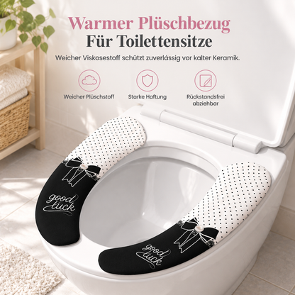 Coussinets de toilette en peluche à fixation électrostatique