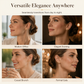 Boucles d’oreilles grimpantes minimalistes à trois rangs incurvés ornées de strass
