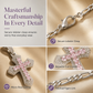 📢📢50 % DE RÉDUCTION !! ⏰Collier Pendentif Croix Hip-Hop Double Rang en Strass avec Chaîne Figaro