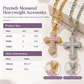 📢📢50 % DE RÉDUCTION !! ⏰Collier Pendentif Croix Hip-Hop Double Rang en Strass avec Chaîne Figaro