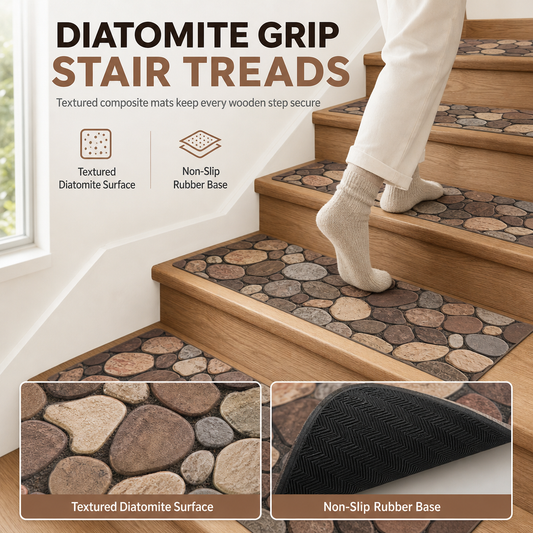 📢📢50 % DE RÉDUCTION !! ⏰Tapis d'escalier diatomite – Absorbant, antidérapant & découpable ✨
