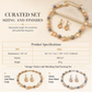 📢📢 -50 % 🌸 Parure de bijoux florale vintage – Ensemble de 2 pièces à motifs de feuilles et de fleurs pour femme et mariée