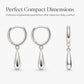 50% de Réduction – 📢 Boucles d'Oreilles Créoles Goutte d'Eau Minimalistes Argentées avec Fermoir Clic Huggie Sécurisé